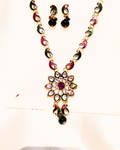 peacock kundan necklace