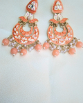 orange beads Earrings