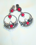 Red Oxidized Earrings
