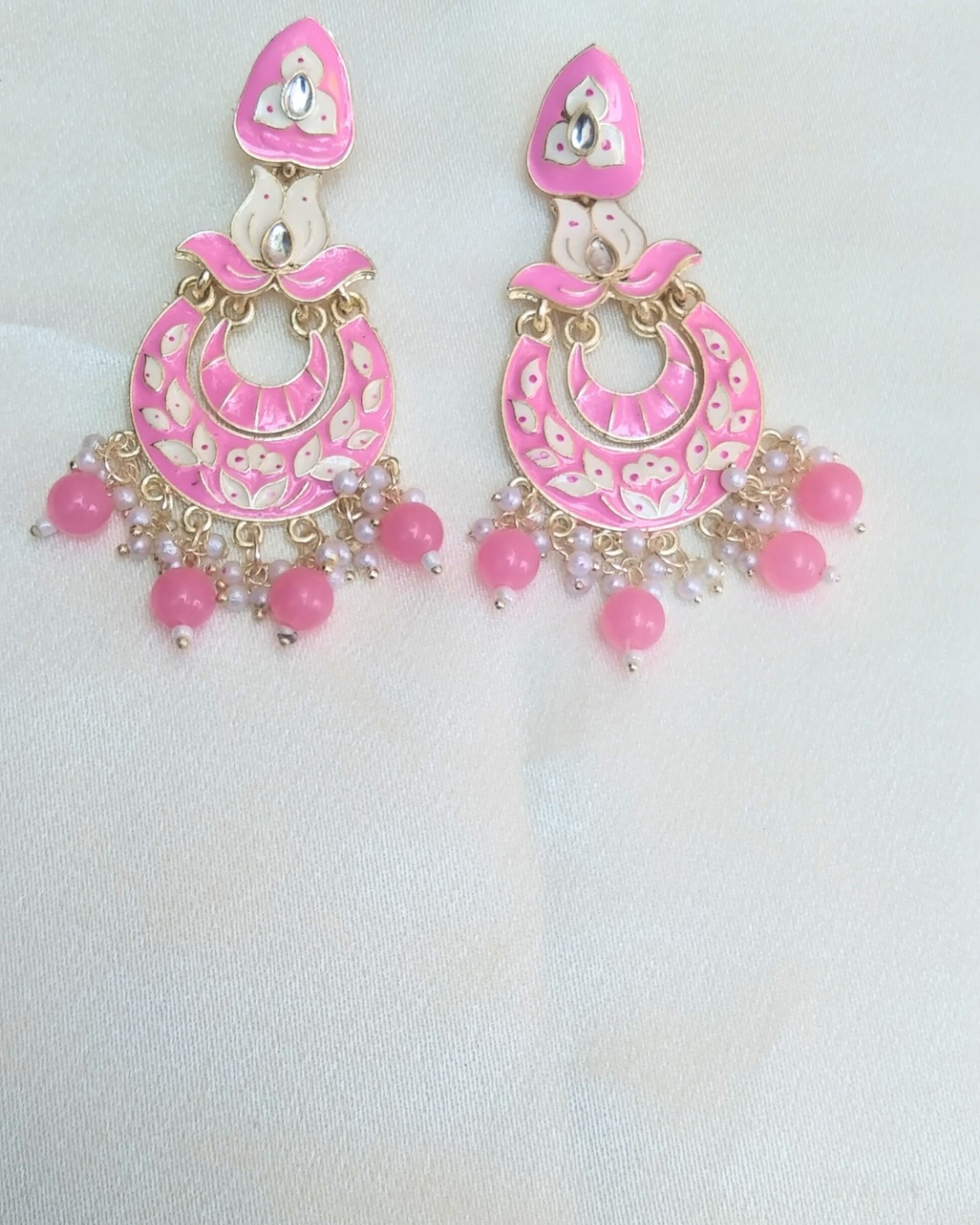 Pink Beads Earrings